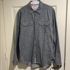 Long Sleeve Grey Button up